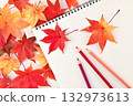 Autumn Leaves and Sketchbook – Autumn Creative Images 132973613