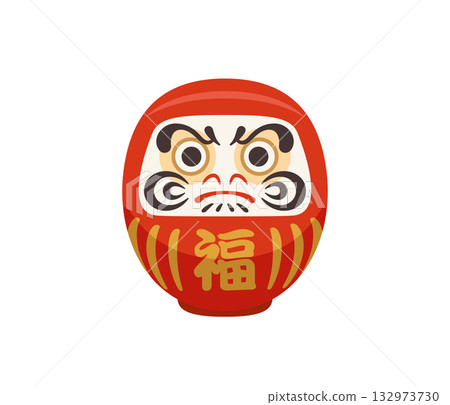 Daruma, flat illustration Daruma, flat illustration 132973730