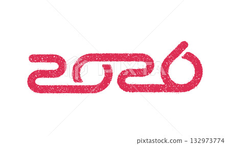 2026年令及8年（馬年）新年賀卡素材/2026年標誌印章向量圖 132973774