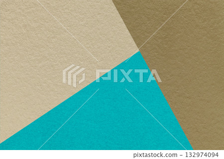 Geometric beige, brown and turquoise texture paper background for presentation, banner or card design template Geometric beige, brown and turquoise texture paper background for presentation, banner or card design template 132974094