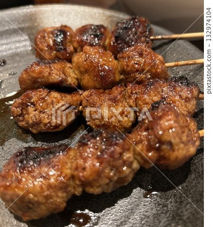 美味的烤雞肉串 132974104