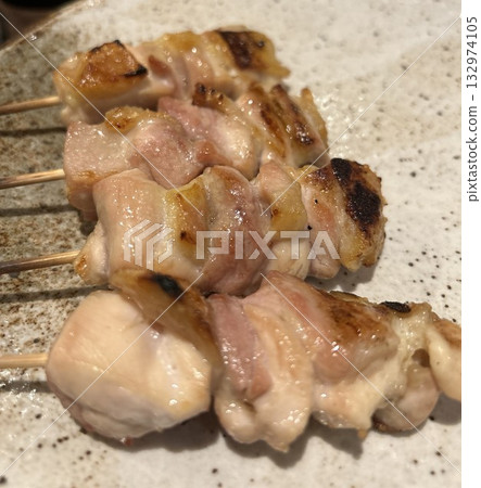 美味的烤雞肉串 132974105