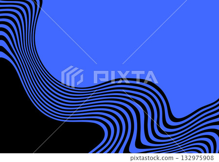 Hypnotic Red and Black Pattern of Warped Contour Lines Creating a Rich 3D Illusion. Eps 10 132975908