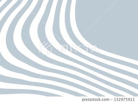 Minimalist Clean Background with Elegant Wavy White and Light Gray Lines Creating a Sense of Calmness and Space. Eps 10 132975911