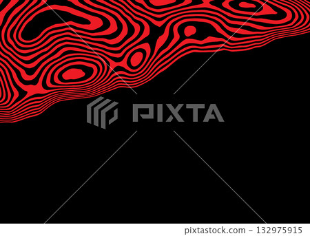 Energetic Psychedelic Pattern of Red Contour Lines on a Black Base Modern, Gradient, Liquid Abstraction. Eps 10 Energetic Psychedelic Pattern of Red Contour Lines on a Black Base Modern, Gradient, Liquid Abstraction. Eps 10 132975915