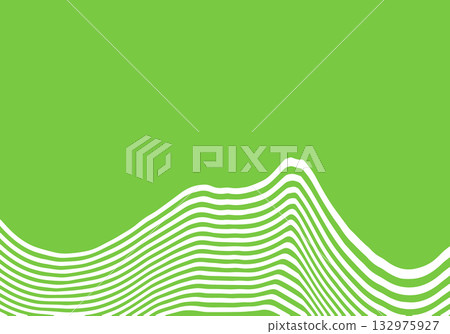 Abstract visualization of a sound wave or seismic activity in a refreshing green and white palette. Eps 10 132975927