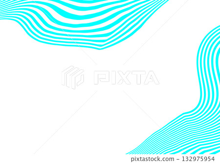 White spaces filled with undulating turquoise lines, creating a sense of dynamic optical movement and lightness. Eps 10 132975954