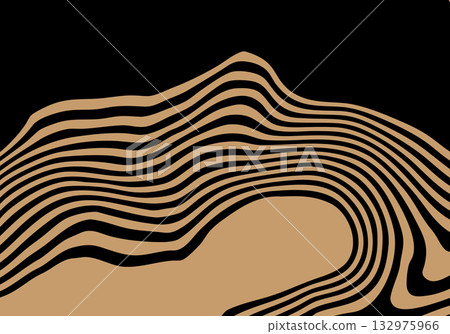 Abstract Wavy Pattern in Op-Art Style, Executed in Warm Brown and Deep Black Colors for Creating Texture. Eps 10 Abstract Wavy Pattern in Op-Art Style, Executed in Warm Brown and Deep Black Colors for Creating Texture. Eps 10 132975966