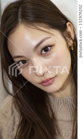 日本女子塗睫毛膏 132976202