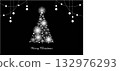 Christmas tree made of snowflakes 132976293