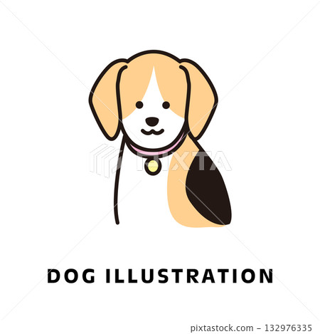 比格犬圖示插圖 132976335