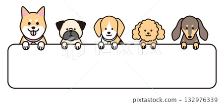 Dog frame illustration 132976339