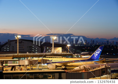 清晨的伊丹機場航廈 132976438