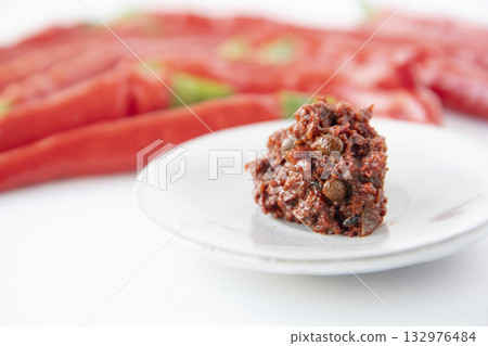 Red chili pepper and fresh shichimi Red chili pepper and fresh shichimi 132976484