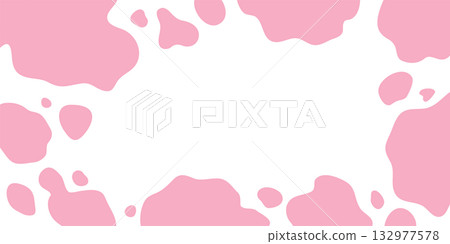 粉紅色乳牛圖案邊框 粉紅色乳牛圖案邊框 132977578