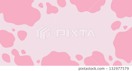 粉紅色乳牛圖案邊框 粉紅色乳牛圖案邊框 132977579