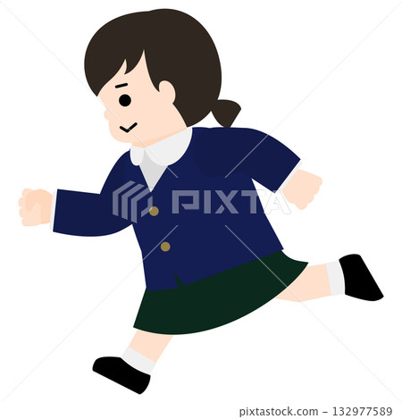 一個跑步的女孩 132977589