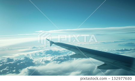 blue sky with clouds . nature background 132977680