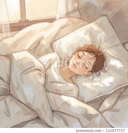 躺在床上的女人 132977727