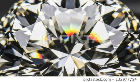 Macro of sparkling diamond facets for concept of luxury, wealth, or jewelry 132977754