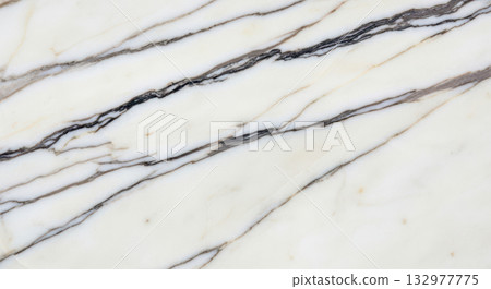 White marble texture with gray and black veins for background, luxury design, or elegant wallpaper concept 132977775
