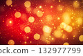 Red and gold bokeh background, abstract christmas lights, festive holiday texture, shiny glitter, party backdrop, blurred particles, bright magical overlay 132977799