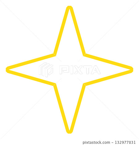 Sparkling yellow illustration material 132977831