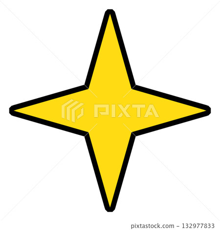 Sparkling yellow illustration material 132977833