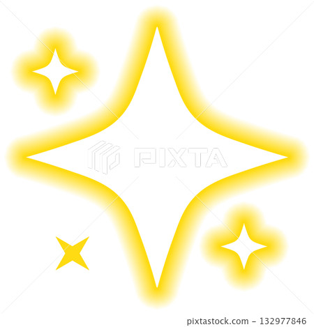 閃亮的黃色插圖材料 閃亮的黃色插圖材料 132977846