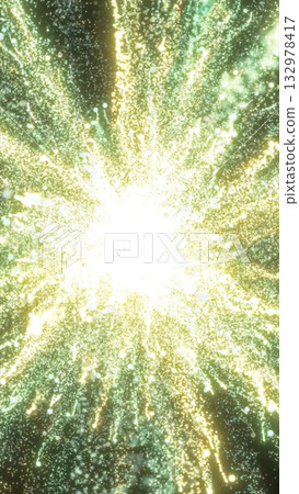 Radiant burst of golden light particles exploding in a luminous display of cosmic energy Radiant burst of golden light particles exploding in a luminous display of cosmic energy 132978417