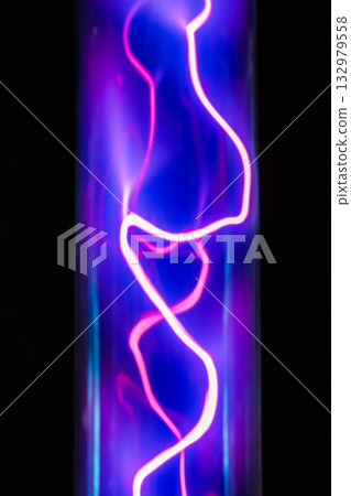 luminous discharges in a gas-discharge glass bulb 132979558