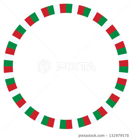 Round photo or greeting card frame in the Italian flag colors. Festive Christmas circular frame. Perfect for Italian themed designs, Xmas celebrations, or travel content. Copy space for text or photo Round photo or greeting card frame in the Italian flag colors. Festive Christmas circular frame. Perfect for Italian themed designs, Xmas celebrations, or travel content. Copy space for text or photo 132979578