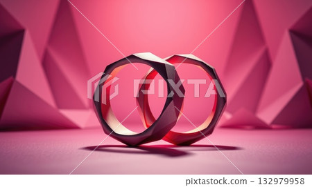 Paired gemstone rings displayed on pastel background. A sophisticated and chic composition. Paired gemstone rings displayed on pastel background. A sophisticated and chic composition. 132979958