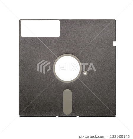 old flexible floppy disk, diskette, isolated on white background with clipping path old flexible floppy disk, diskette, isolated on white background with clipping path 132980145