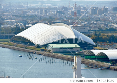 Yokkaichi Dome as seen from the Yokkaichi Port Building Yokkaichi Dome as seen from the Yokkaichi Port Building 132981089