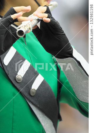 Marching band parade instruments 132981198