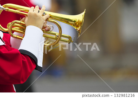 Marching band parade instruments 132981216