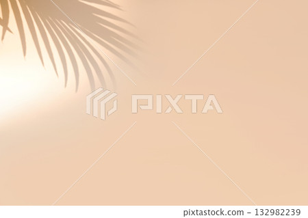Minimal abstract background with blurry shadow of tropical palm leaves. Cosmetic product Presentation. Premium podium. Pastel light empty beige wall. Showcase, display case, Front view. Modern mockup Minimal abstract background with blurry shadow of tropical palm leaves. Cosmetic product Presentation. Premium podium. Pastel light empty beige wall. Showcase, display case, Front view. Modern mockup 132982239