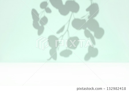 Plant shadows on green color wall. Leaves shadow background. Branches, flowers and foliage on pastel studio background. Product presentation, Minimal mock up for advertising. Trendy Overlay effect. Plant shadows on green color wall. Leaves shadow background. Branches, flowers and foliage on pastel studio background. Product presentation, Minimal mock up for advertising. Trendy Overlay effect. 132982418