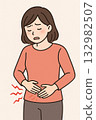 關心胃部奢侈的女性 132982507