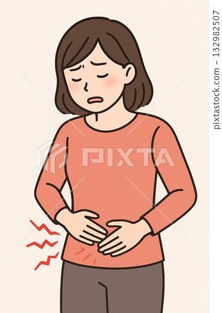 關心胃部奢侈的女性 132982507