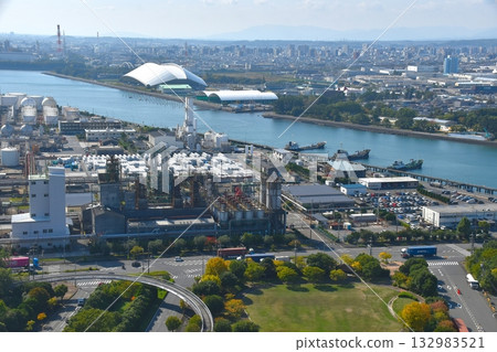 View southwest from Yokkaichi Port Building 132983521