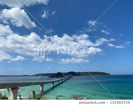 Bridge leading to blue sky 132983556