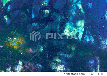 Abstract Grunge Texture in Blue, Green, Yellow for Distressed 90s Aesthetic Abstract Grunge Texture in Blue, Green, Yellow for Distressed 90s Aesthetic 132984103