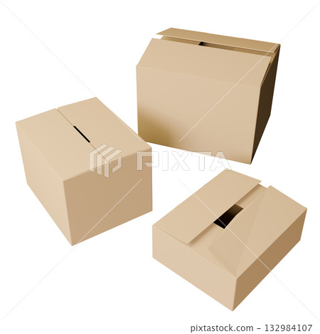 3D立體紙箱,多個,透明 3D立體紙箱,多個,透明 132984107