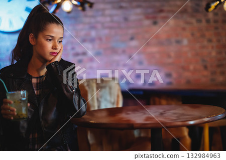 female, glass, drink 132984963