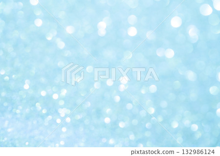 Light blue colored large and small bokeh glitter background material Light blue colored large and small bokeh glitter background material 132986124