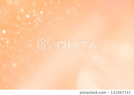 Light orange colored bokeh glitter background material 132987141