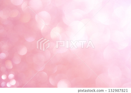 Light pink colored large and small bokeh glitter background material Light pink colored large and small bokeh glitter background material 132987821