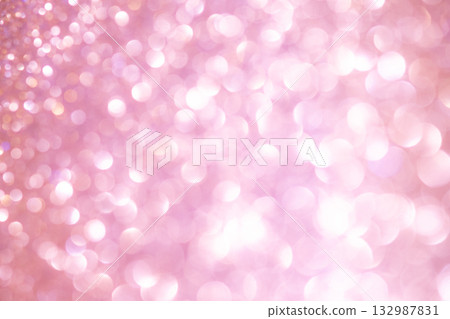 Light pink colored large and small bokeh glitter background material 132987831